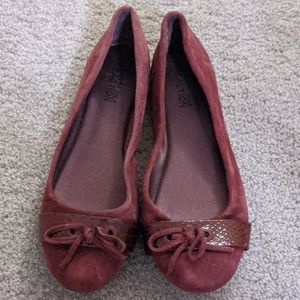 Kenneth Cole Reaction Ballet Flats Merlot 8.5